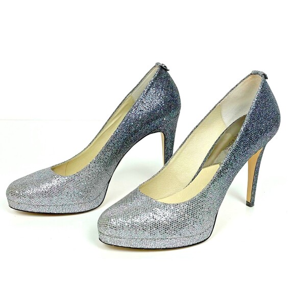 Michael Kors Shoes - MICHAEL KORS Georgia Ombre Silver Gray Glitter High Heels Pumps Women's Size 7.5